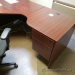 Mahogany L Suite Corner Desk w/ 2 Drawer Storage